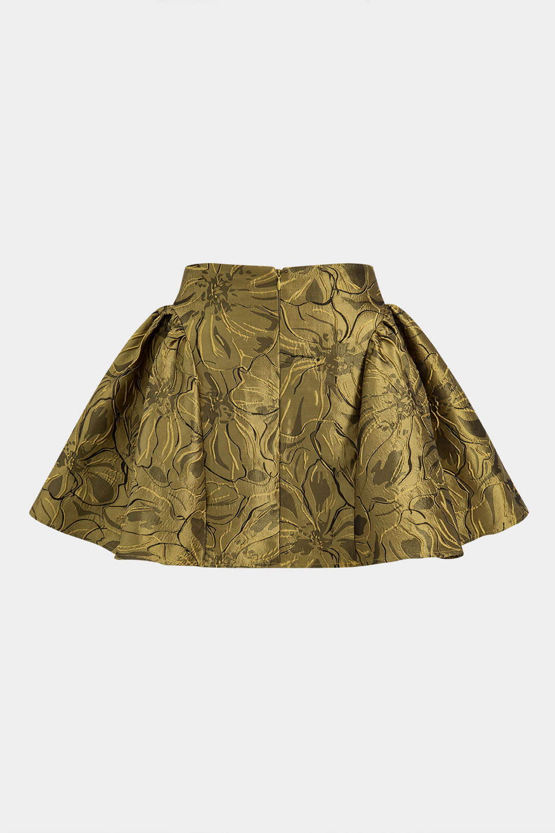 Jacquard Metallic Puff Zipper Skirt - Flockneti