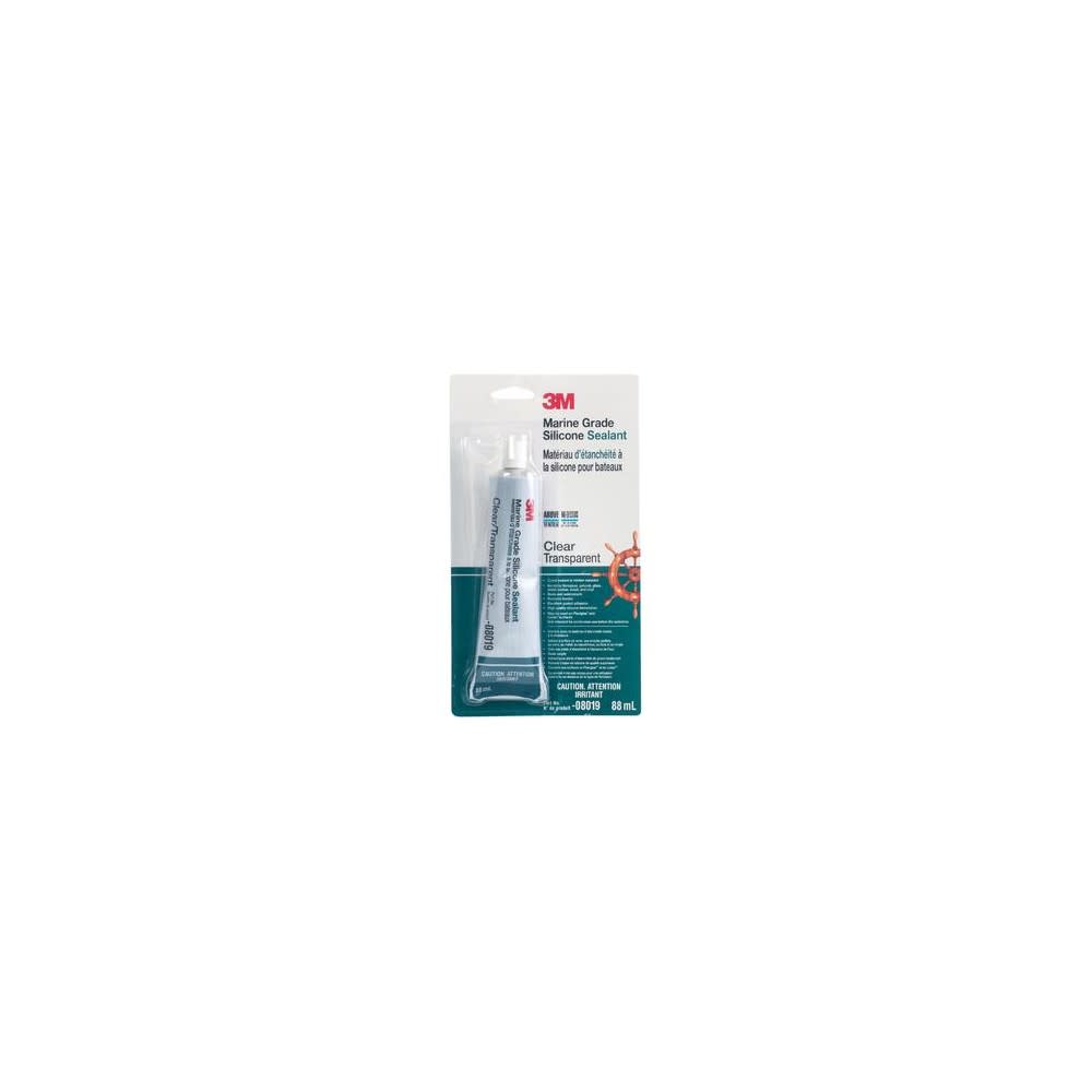 3M 3oz Clear Adhesive Marine Silicone Sealant - Flockneti