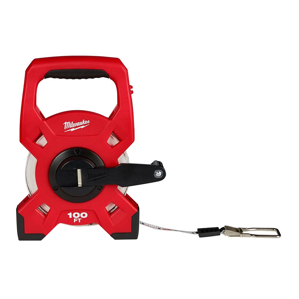 Milwaukee 100 Ft. Steel Open Reel Long Tape Measure - Flockneti