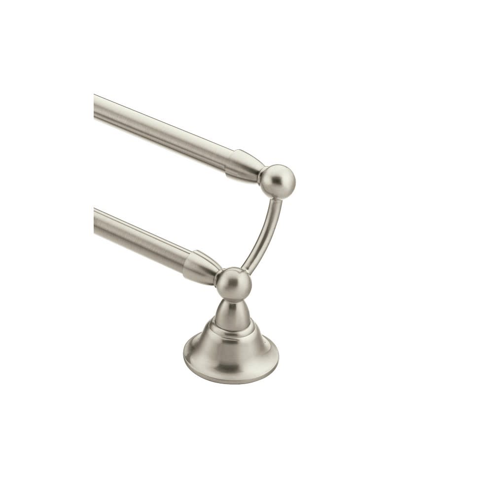 Moen Sage Double Towel Bar Brushed Nickel Brass 24″ - Flockneti
