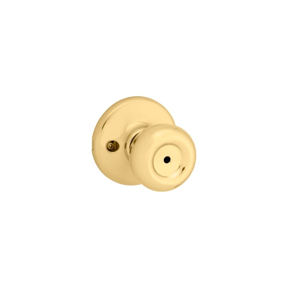 Kwikset Tylo Door Knob Polished Brass Bed & Bath Privacy Round - Flockneti