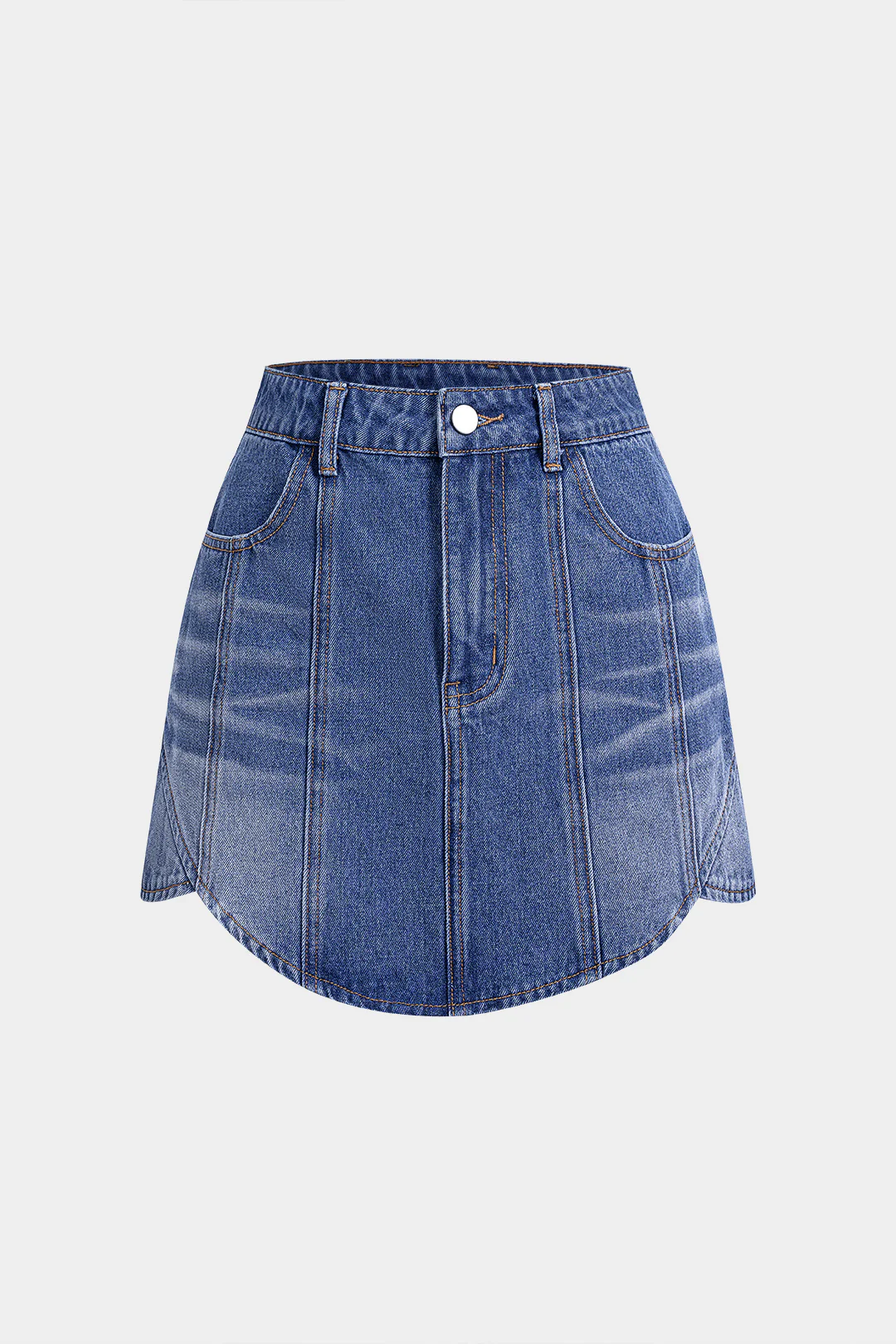 Denim Seamdetail Skirt - Flockneti