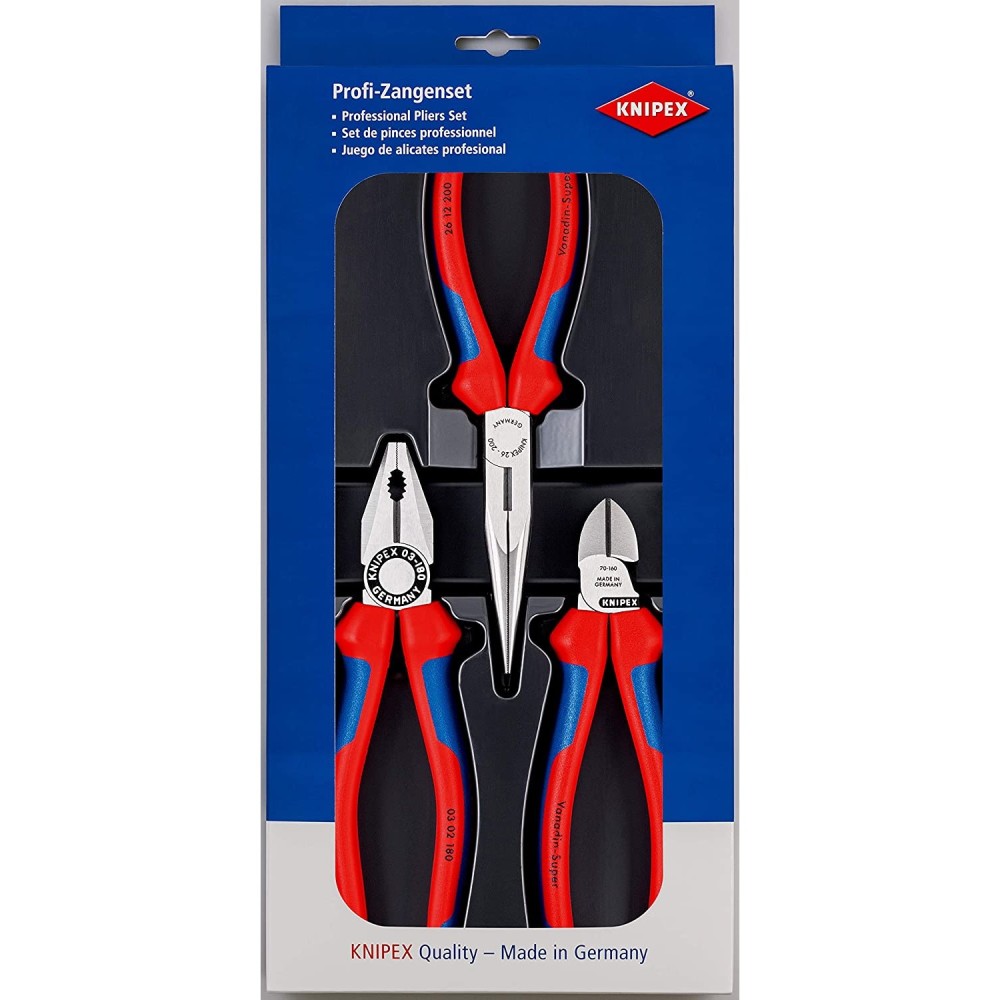 Knipex Pliers Assembly Set in Plastic Deep Drawn Tray 3pc - Flockneti