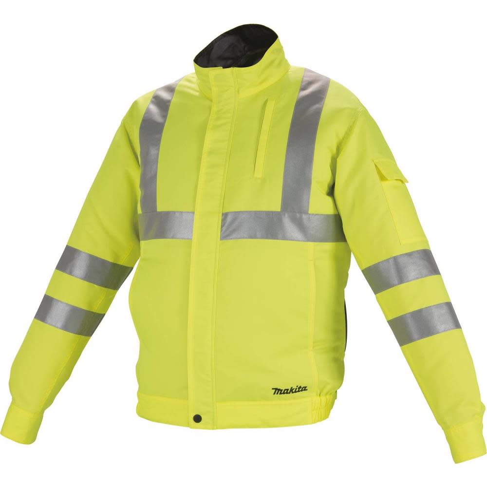 Makita 18V LXT Lithium-Ion Cordless High Visibility Fan Jacket Jacket Only (M) - Flockneti