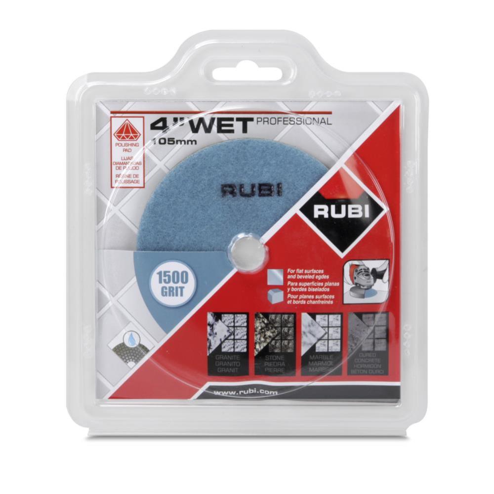 Rubi Tools Resin Wet Polishing Pad 1500 Grit 4 In. - Flockneti