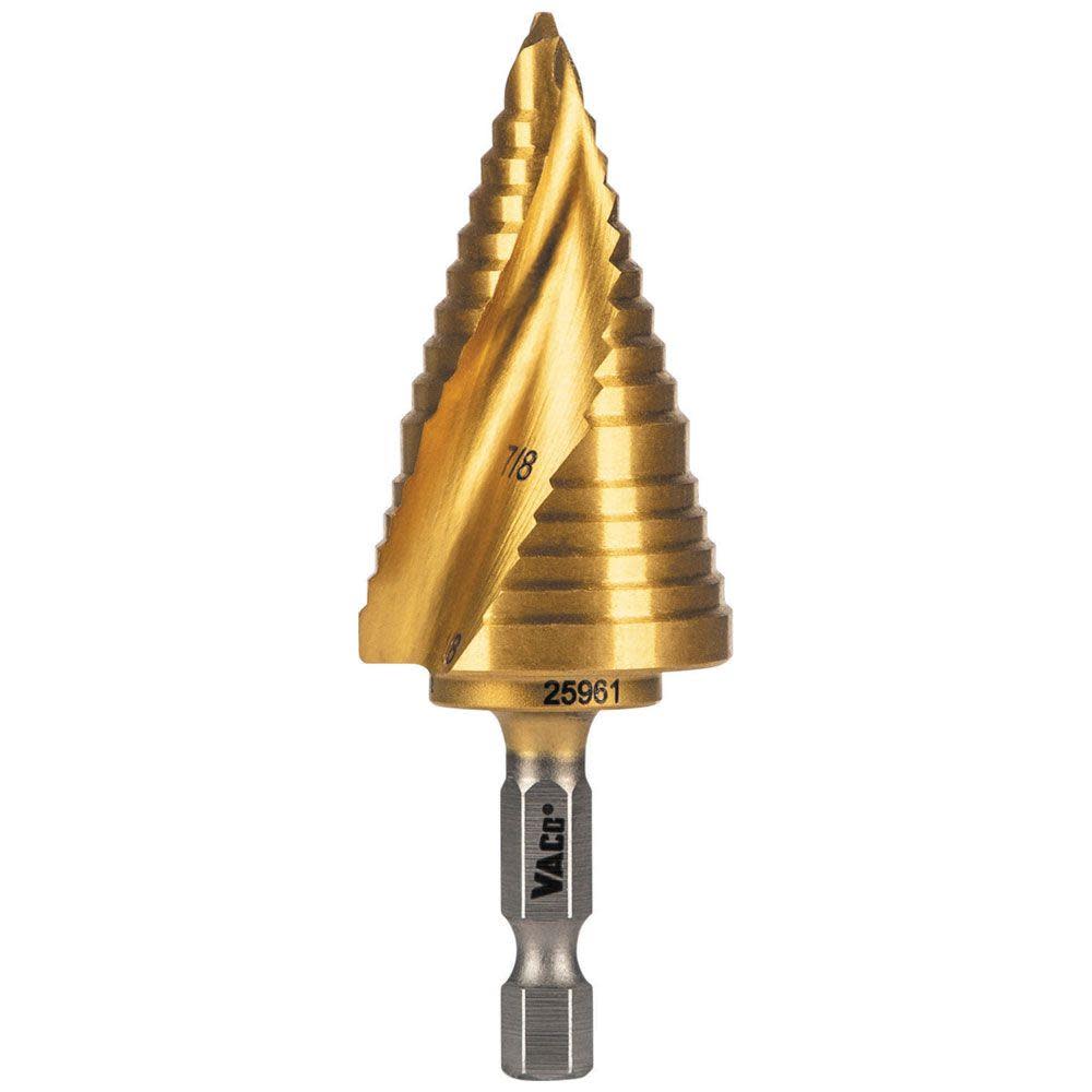 Klein Tools 7/8″ to 1 1/8″ Step Drill Bit VACO - Flockneti