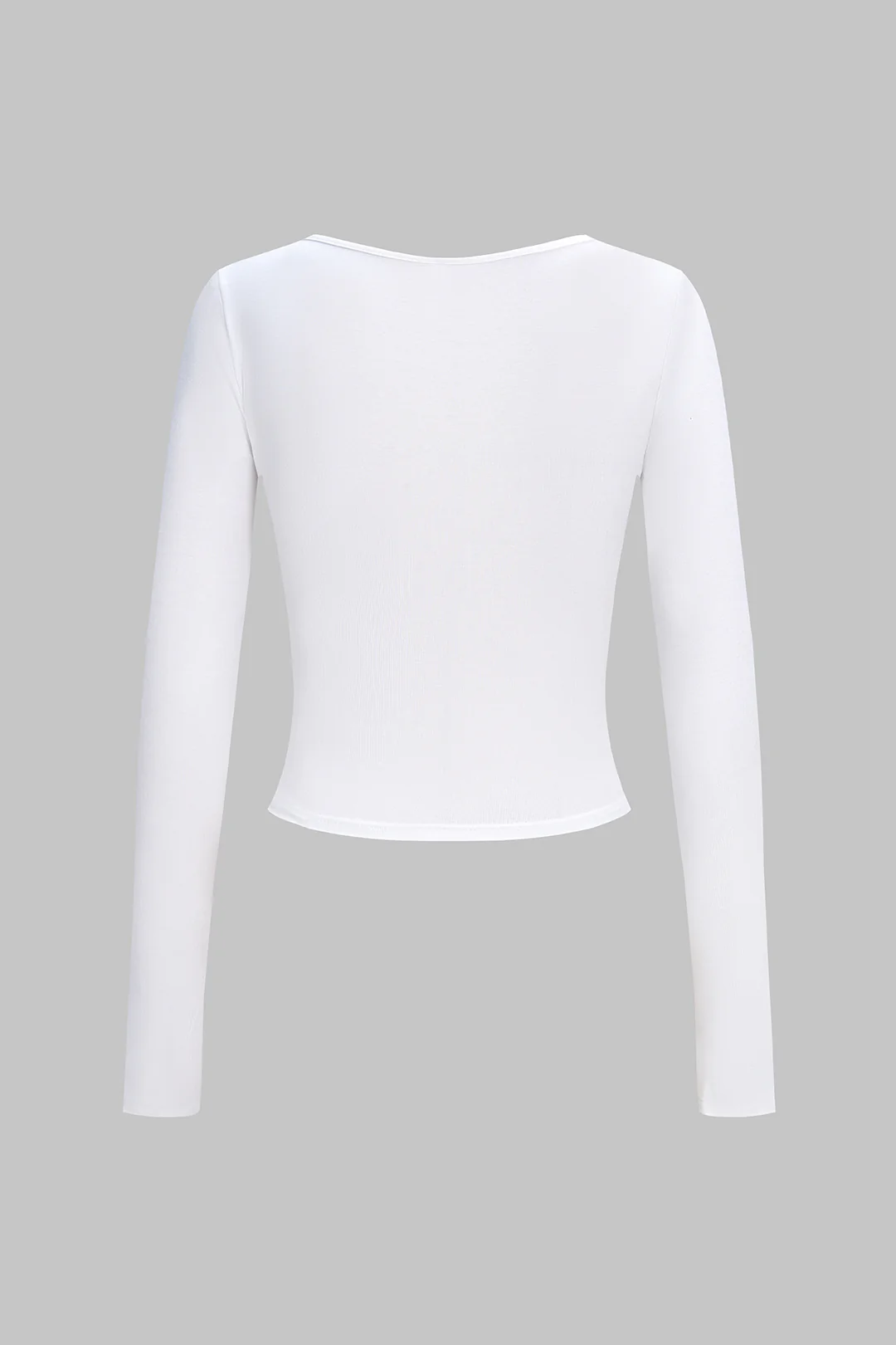 V-Neck Ruched Long-Sleeve Top - Flockneti