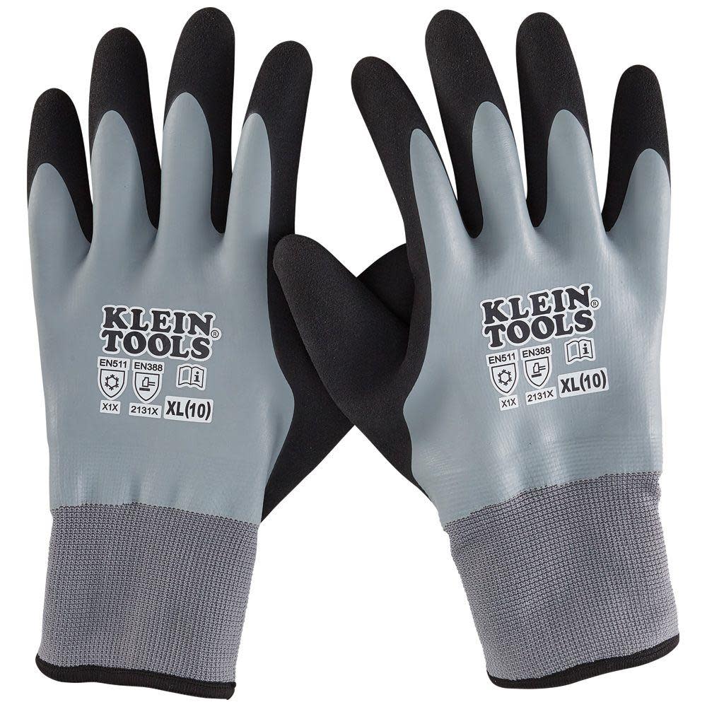 Klein Tools Thermal Dipped Gloves XL - Flockneti