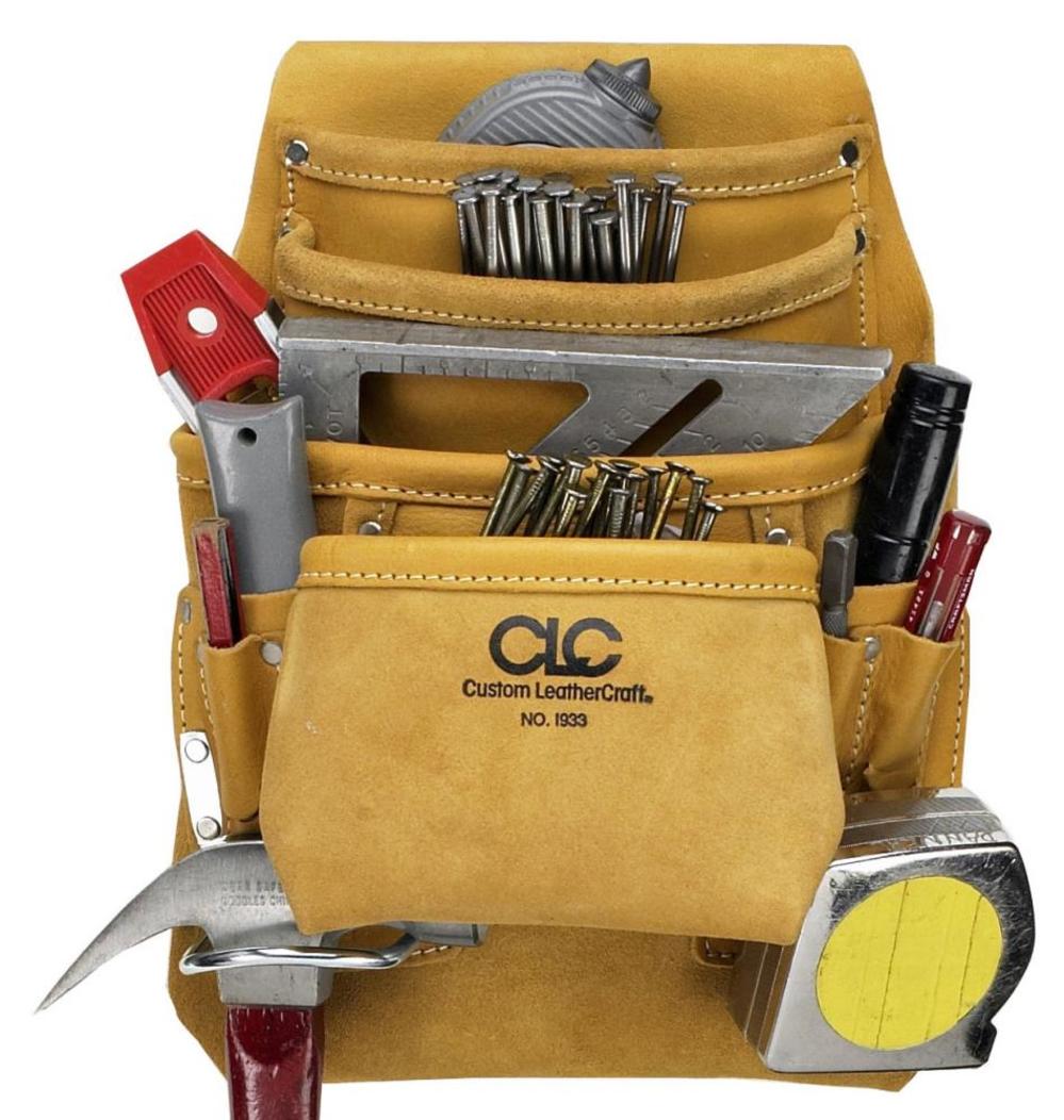 CLC 10 Pocket Carpenter’s Nail & Tool Bag - Flockneti