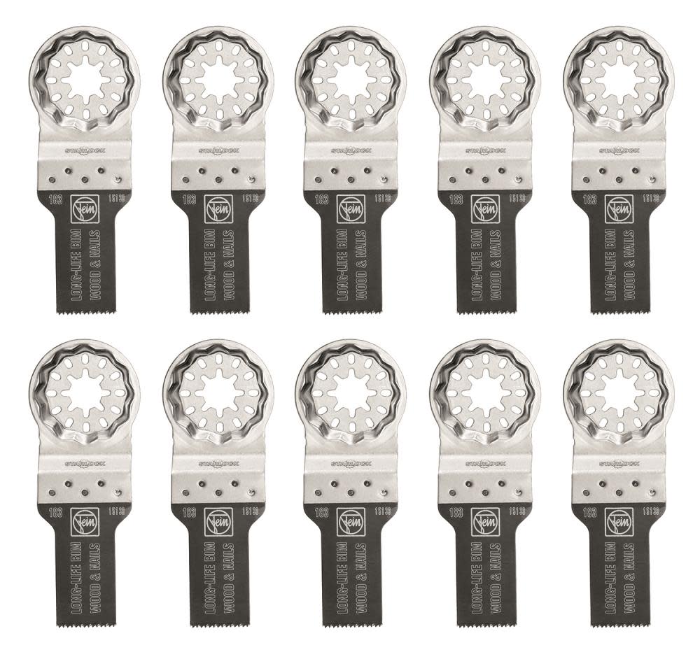 Fein StarLock E-Cut 183 Long-Life Saw Blade with Bi Metal Teeth for All Woods Plasterboard and Plastic Materials - Flockneti