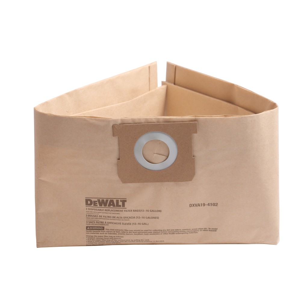 DEWALT Dust Bag 12 16 Gallon 3 bags - Flockneti