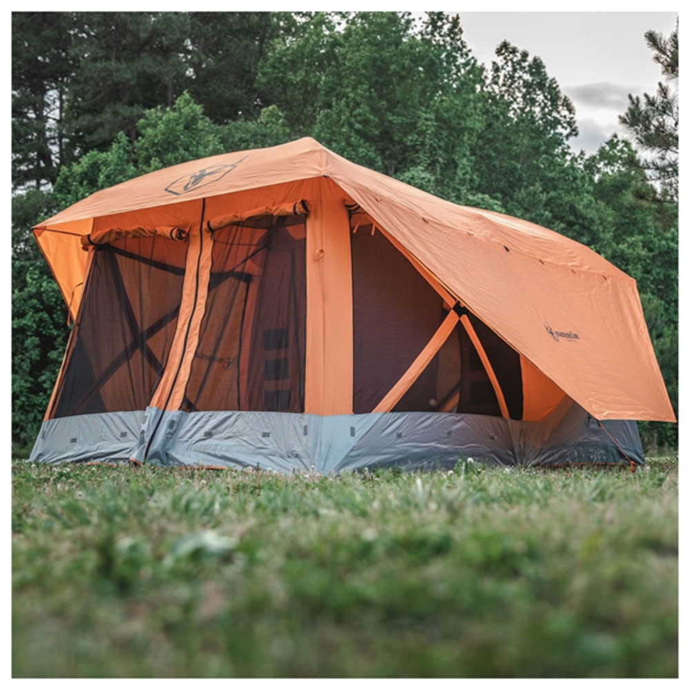 Gazelle T4 Plus 8 Person with Screen Room Camping Tent Sunset Orange - Flockneti