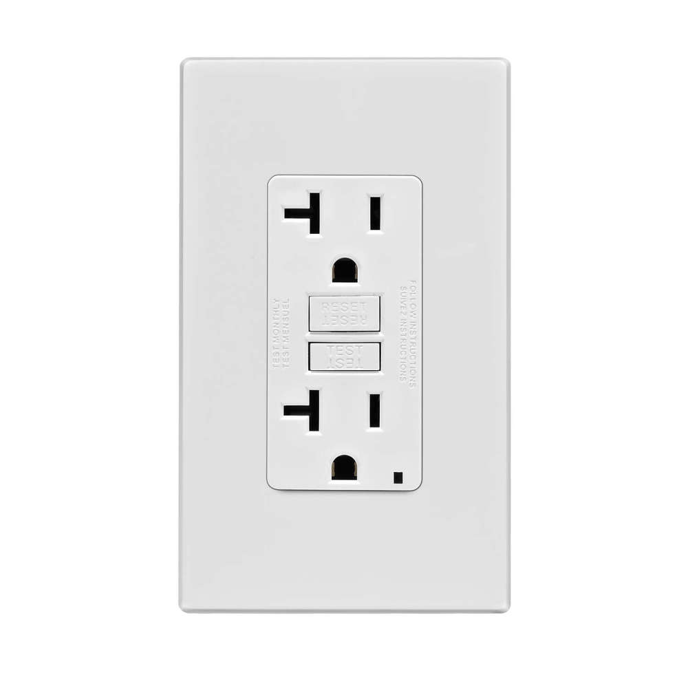 Leviton SmartlockPro GFCI Outlet 20A 125V White NEMA 5-20R - Flockneti