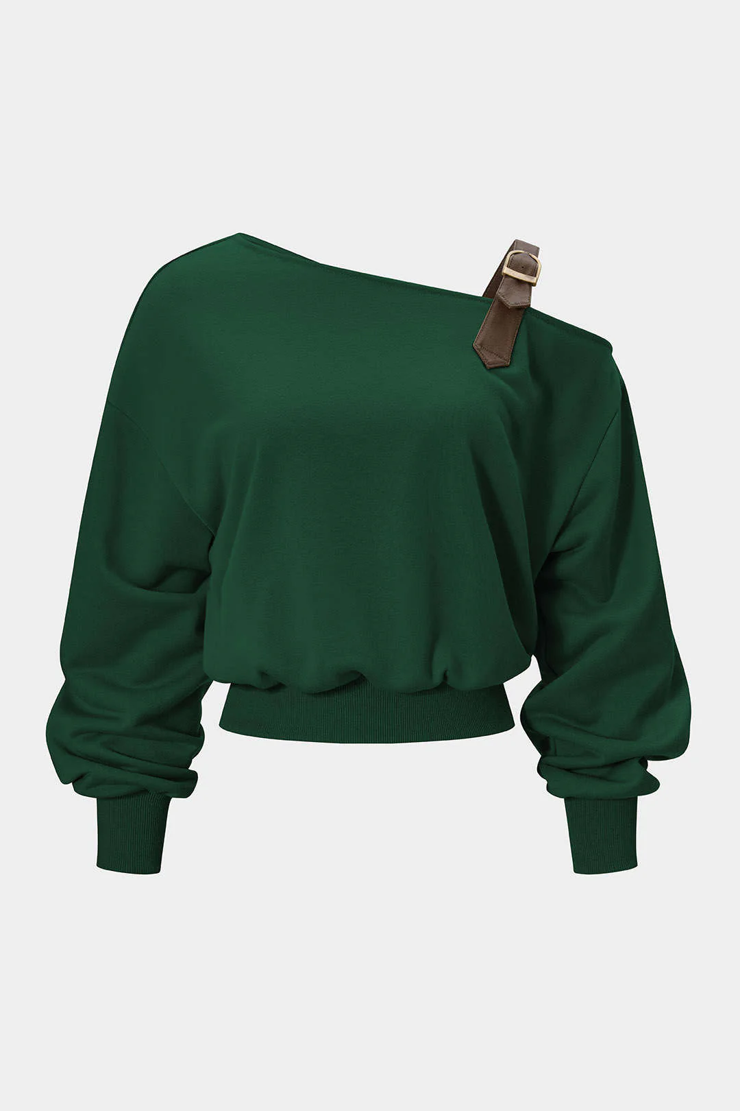 Plus Size Patchwork Asymmetrical Long Sleeve Sweatshirt - Flockneti