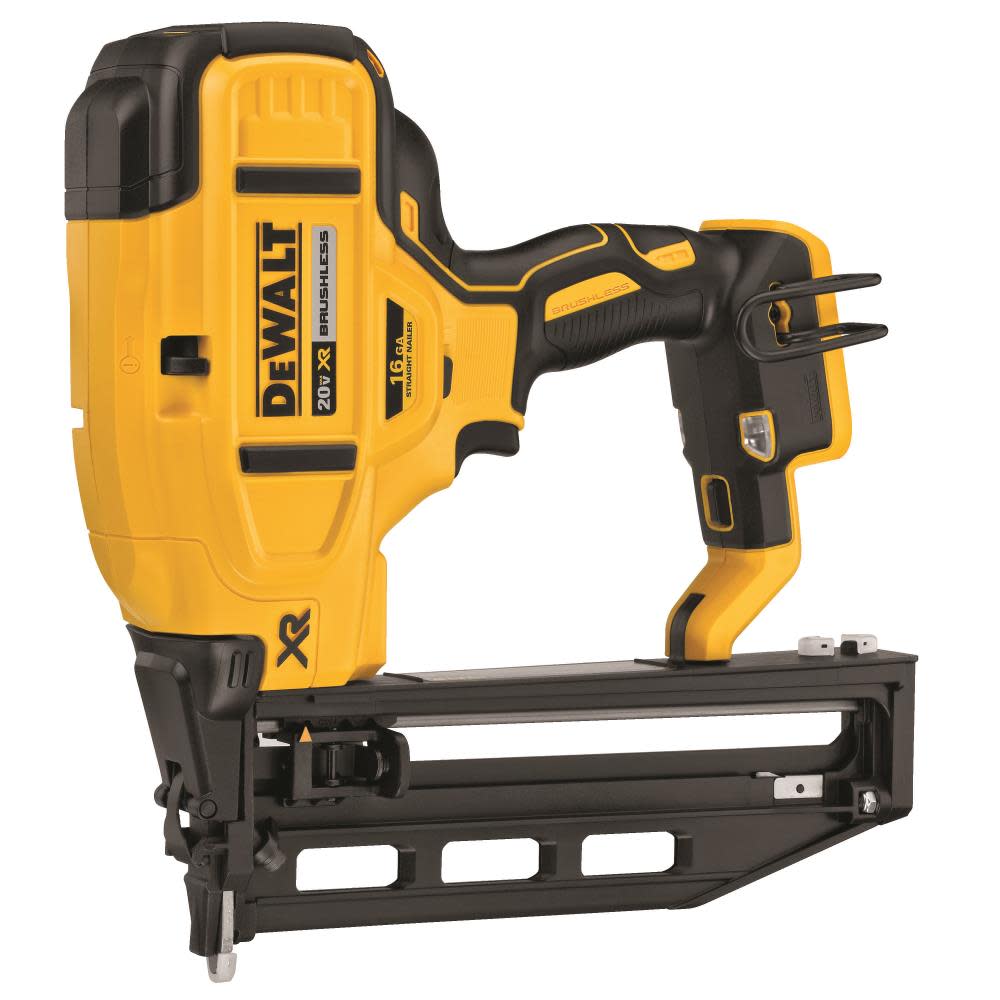 DEWALT 20V MAX* XR 16 GA Cordless Straight Finish Nailer (Tool Only) - Flockneti