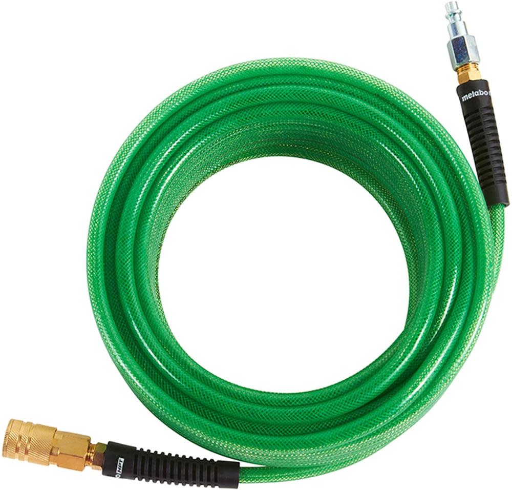 Metabo HPT Air Hose 1/4″ x 50′ 1/4″ Industrial Fittings Professional Grade Polyurethane 300 PSI - Flockneti