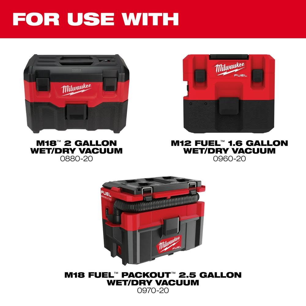 Milwaukee Wet/Dry Filter Kit - Flockneti