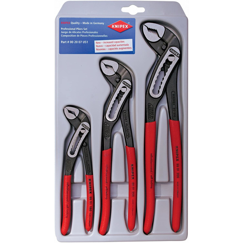 Knipex Alligator Water Pump Pliers Set 3pc - Flockneti