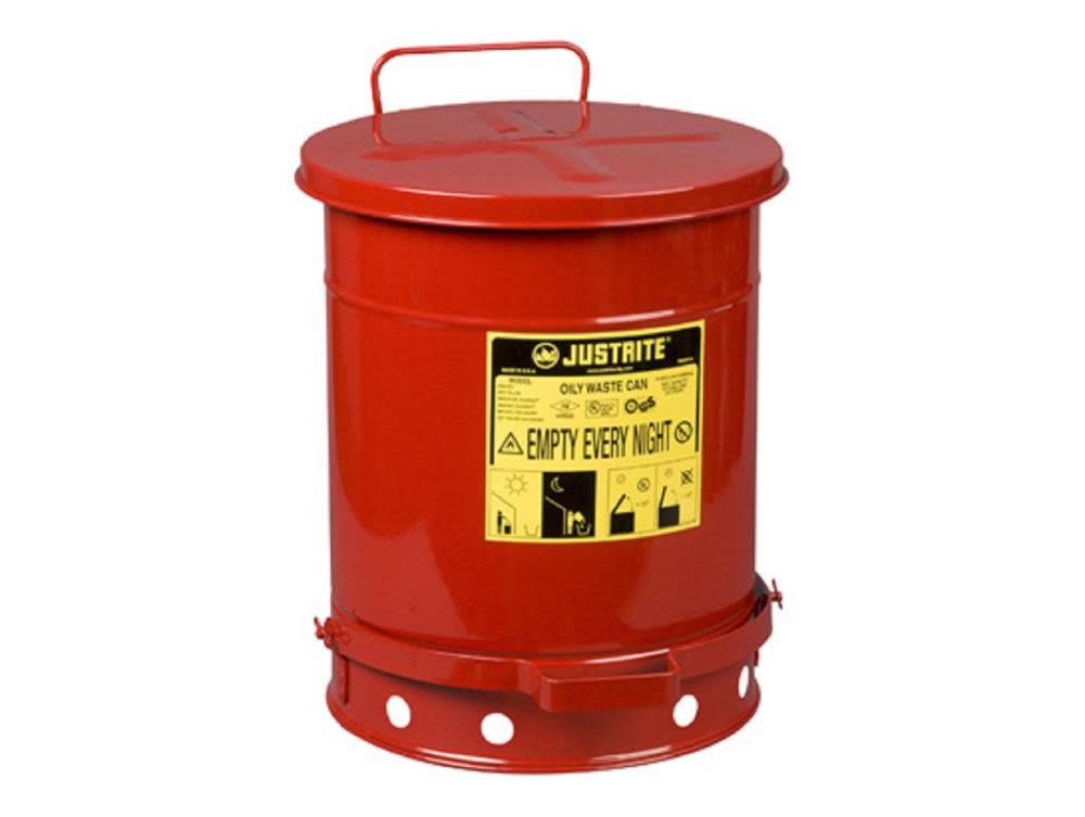 Justrite 10 Gallon Oily Waste Can - Flockneti