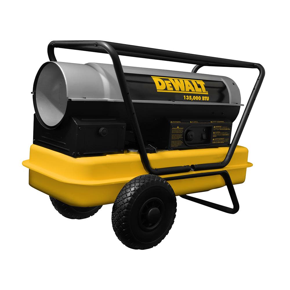 DEWALT Reconditioned Heater 135000 BTU Heavy Duty Forced Air Kerosene Job Site - Flockneti