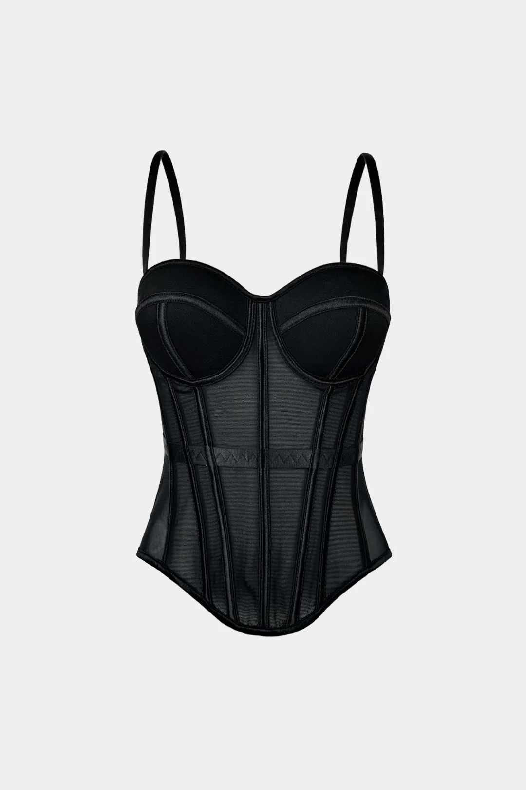 Mesh Bustier Corset Slip Cami Top - Flockneti