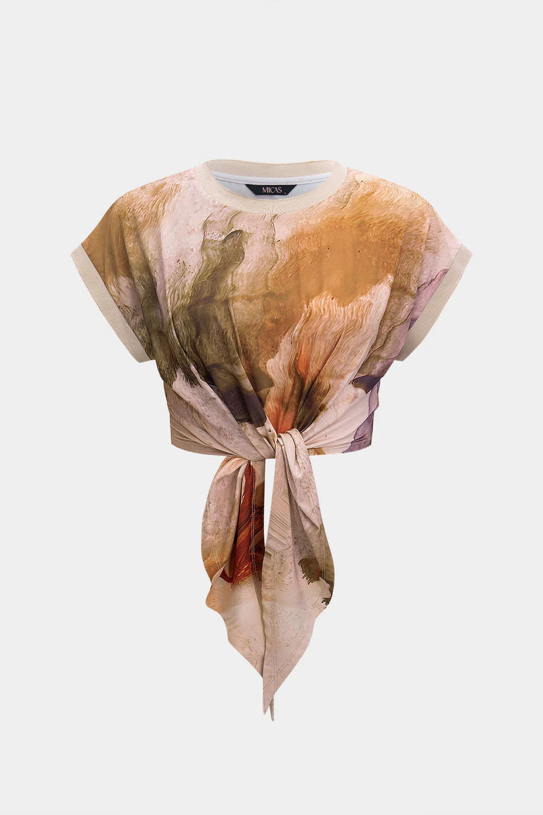 Twist Knot Short Sleeve T-Shirt - Flockneti
