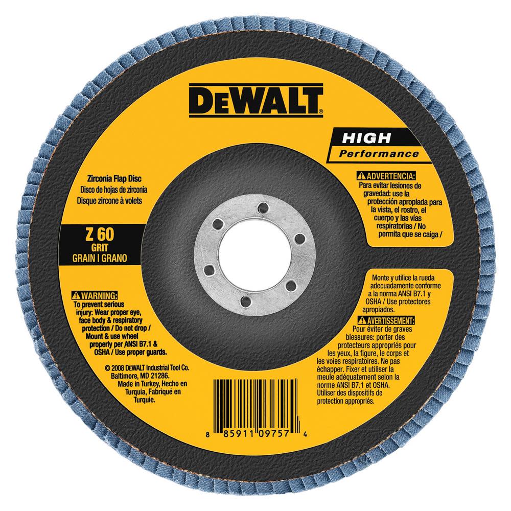 DEWALT 4-1/2 In. x 5/8 In. to 11 120 g Type 29 HP Flap Disc - Flockneti