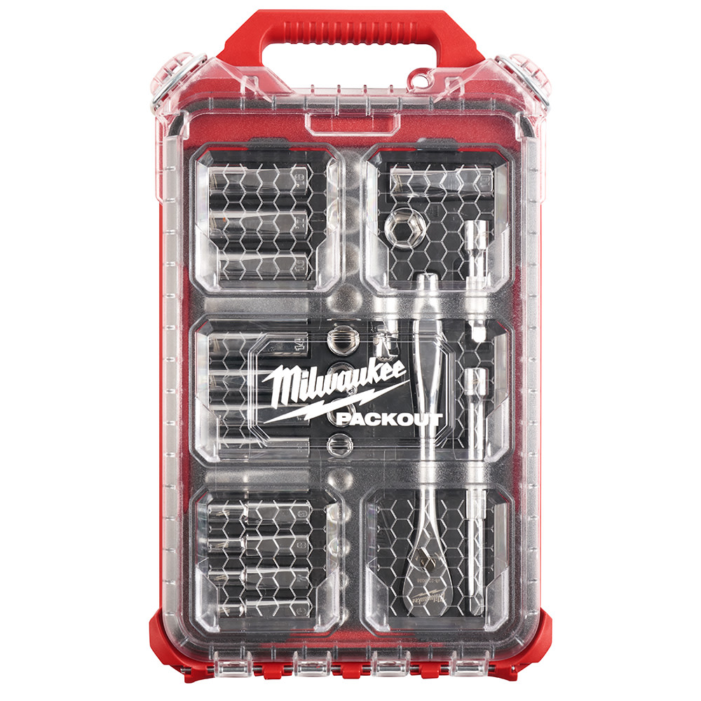 Milwaukee 3/8 32pc Ratchet and Socket Set in PACKOUT – Metric - Flockneti