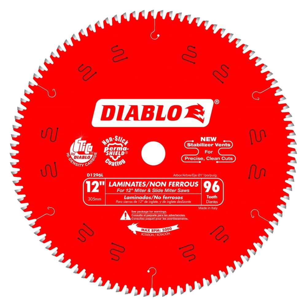 Diablo Tools 12 In. x 96 Tooth Laminate / Melamine/ Laminate Flooring Blade - Flockneti
