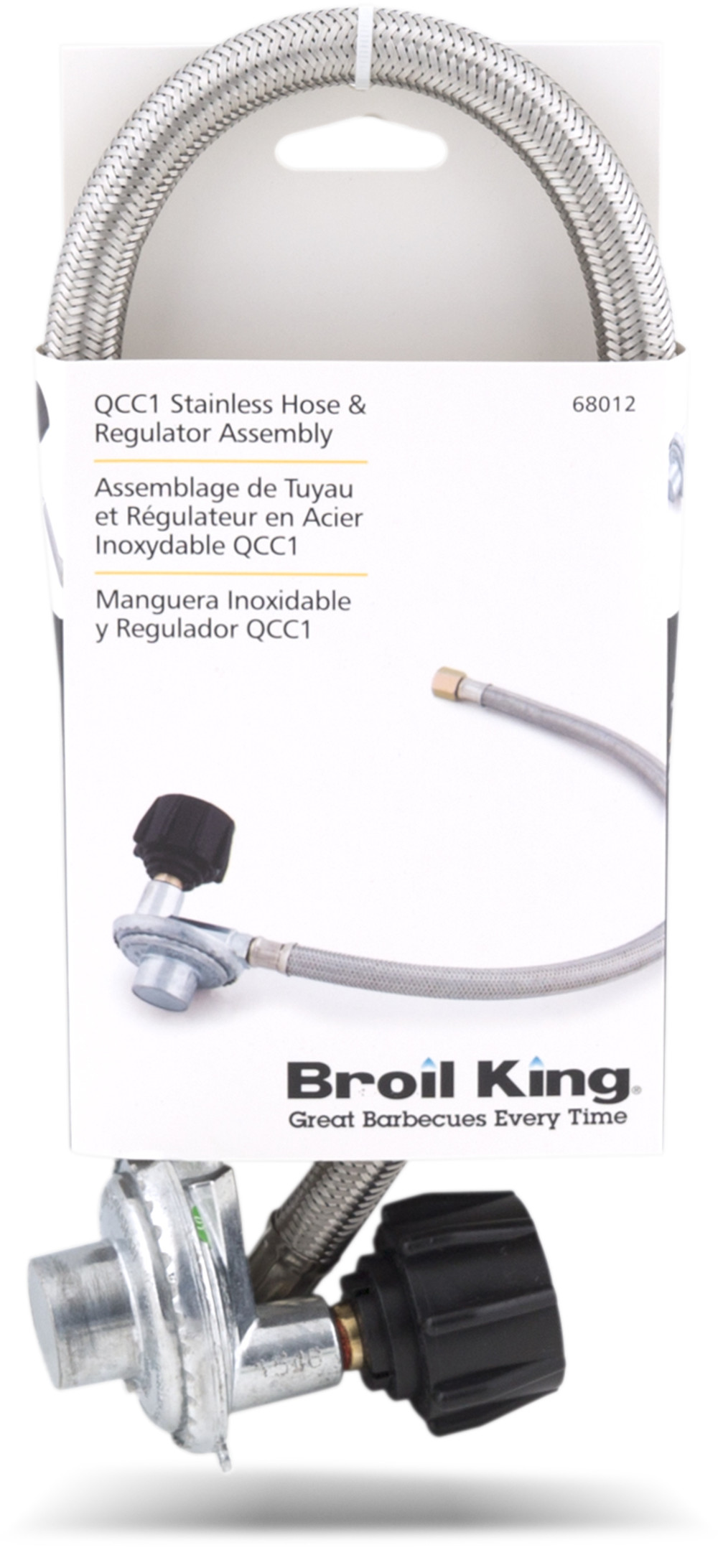 Broil King Braided Stainless Steel QCC1 Hose with Regulator - Flockneti