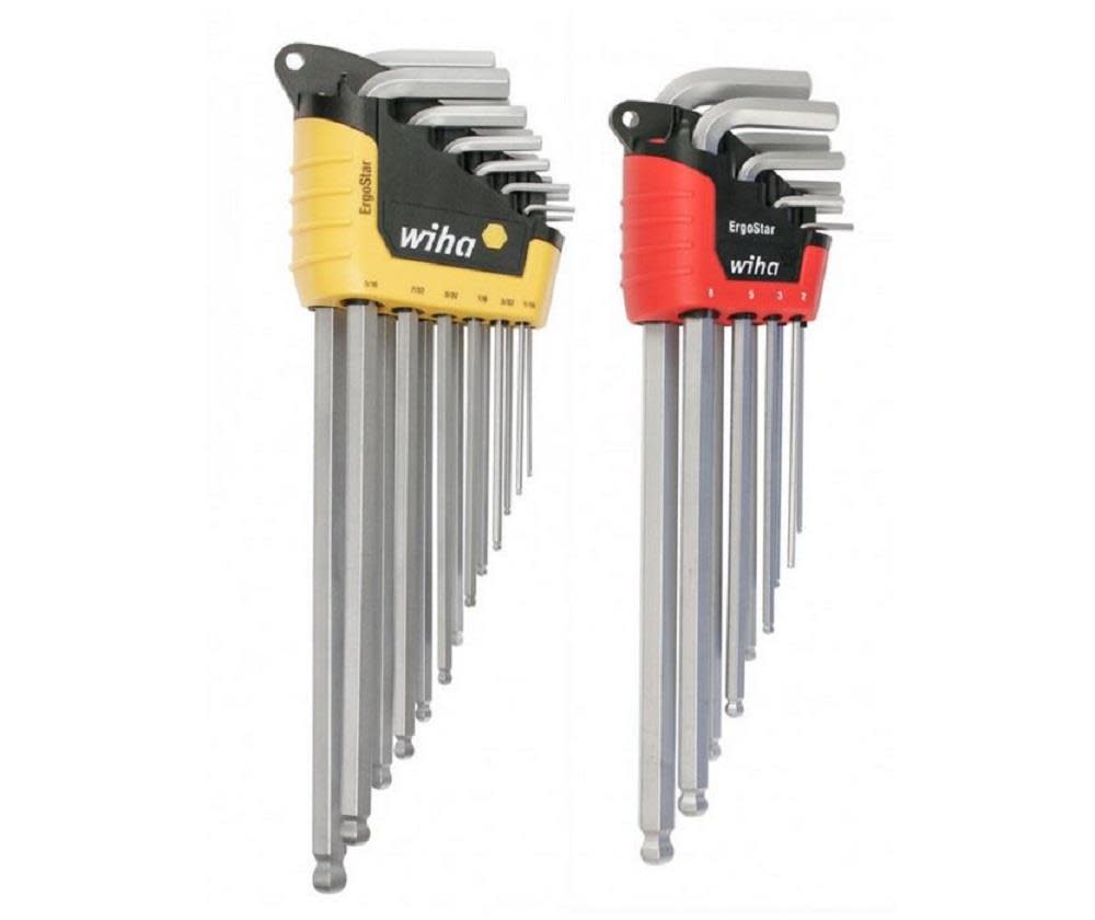 Wiha ErgoStar Ball Hex Metric & Inch L-Key 22 Pc. Set - Flockneti
