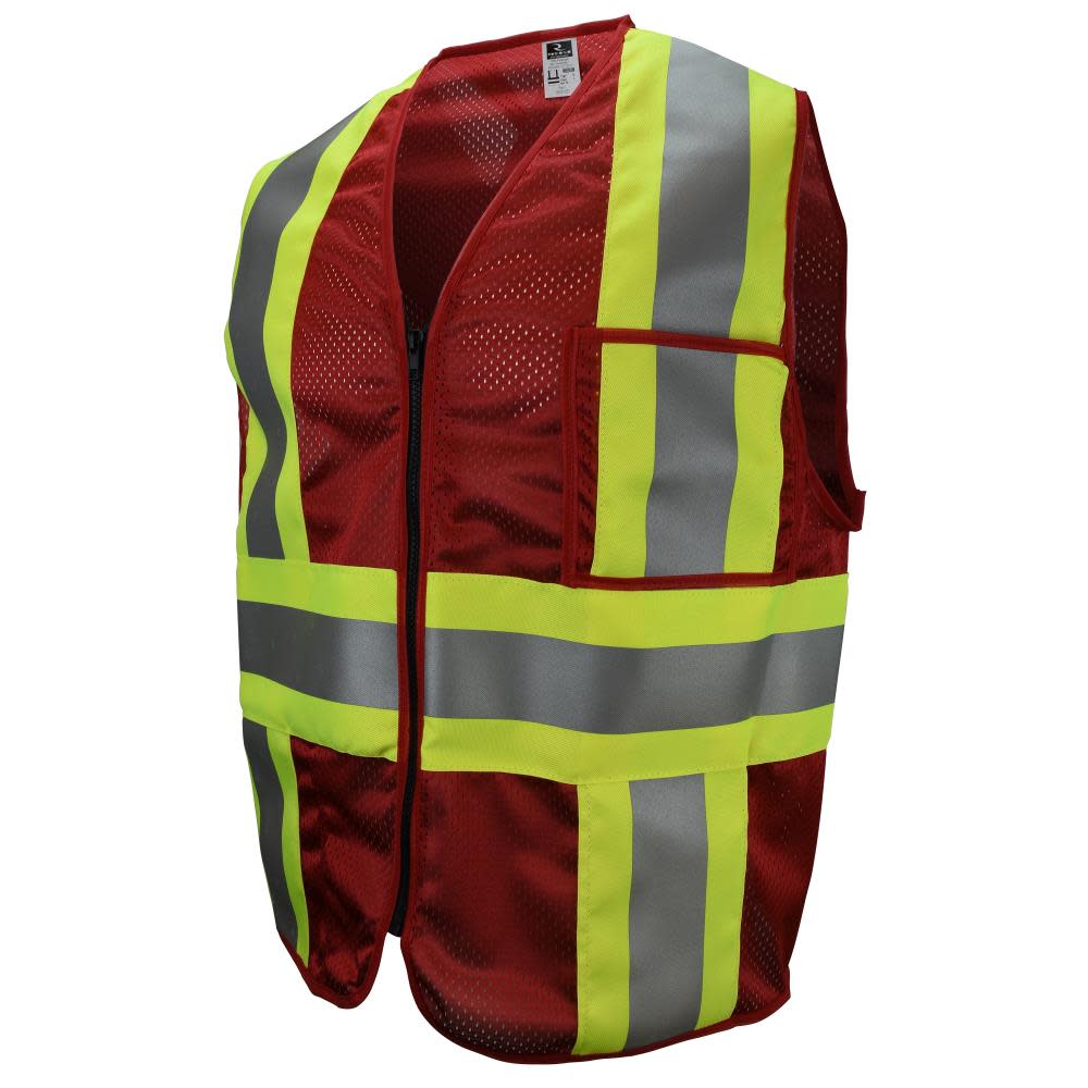 Radians Safety Vest Custom Type O Class 1 Red Medium - Flockneti