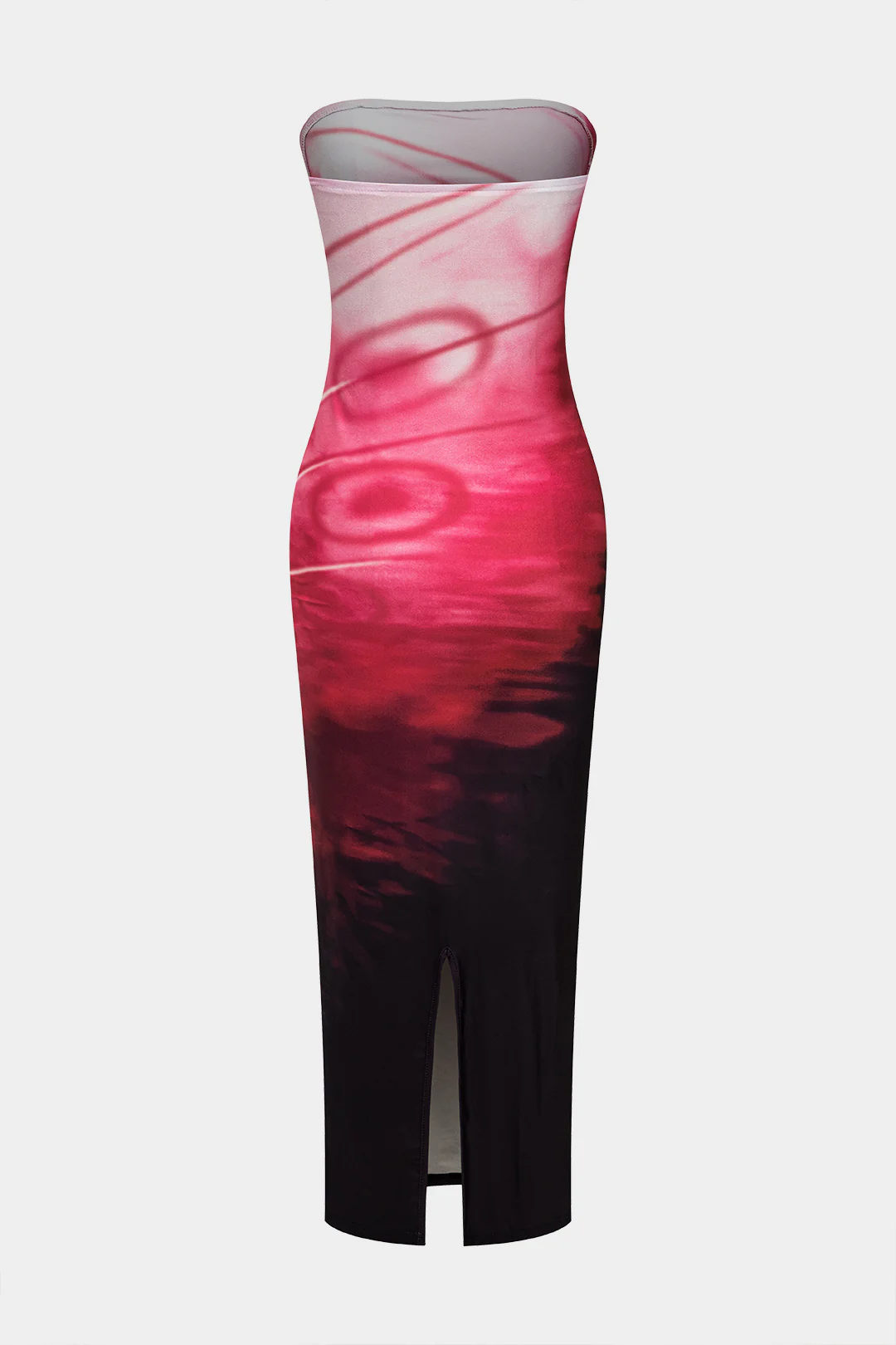 Ombre Print Slit Sleeveless Midi Dress - Flockneti