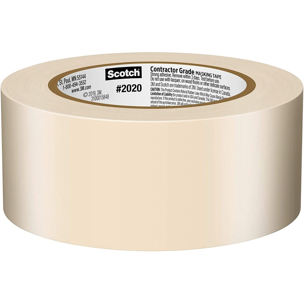 3M Scotch Masking Tape 0.94″ x 60yd Contractor Grade 9pk - Flockneti
