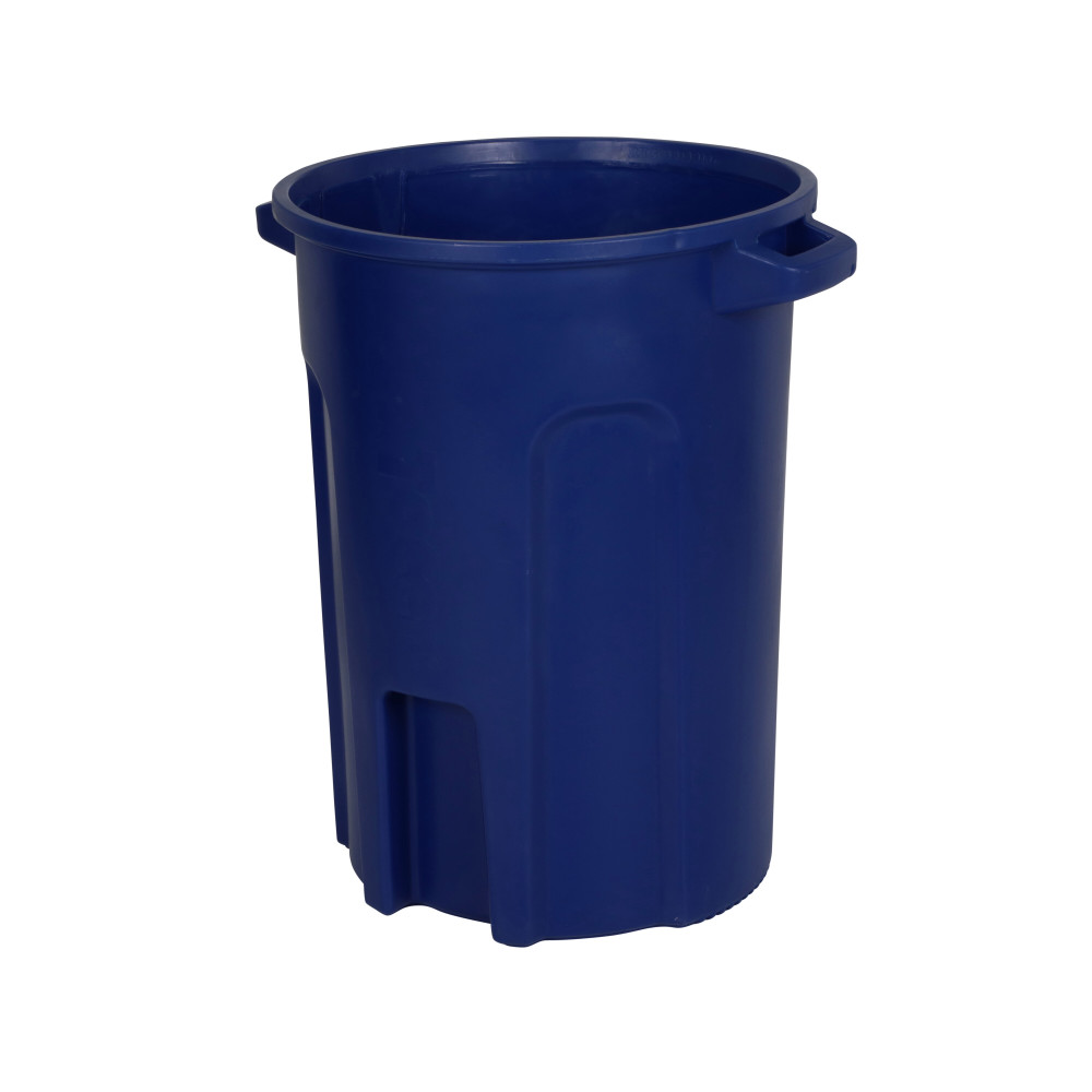 Toter 32 Gallon Round Trash Can with Lift Handle Blue - Flockneti