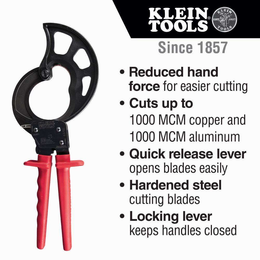 Klein Tools Ratcheting Cable Cutter 1000 MCM - Flockneti