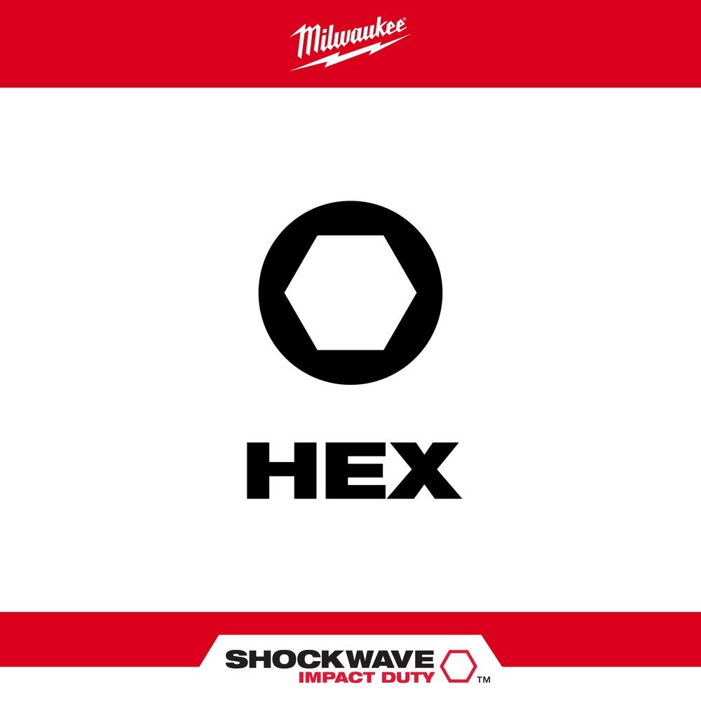 Milwaukee SHOCKWAVE 9-Piece Impact Hex Insert Bit Set - Flockneti