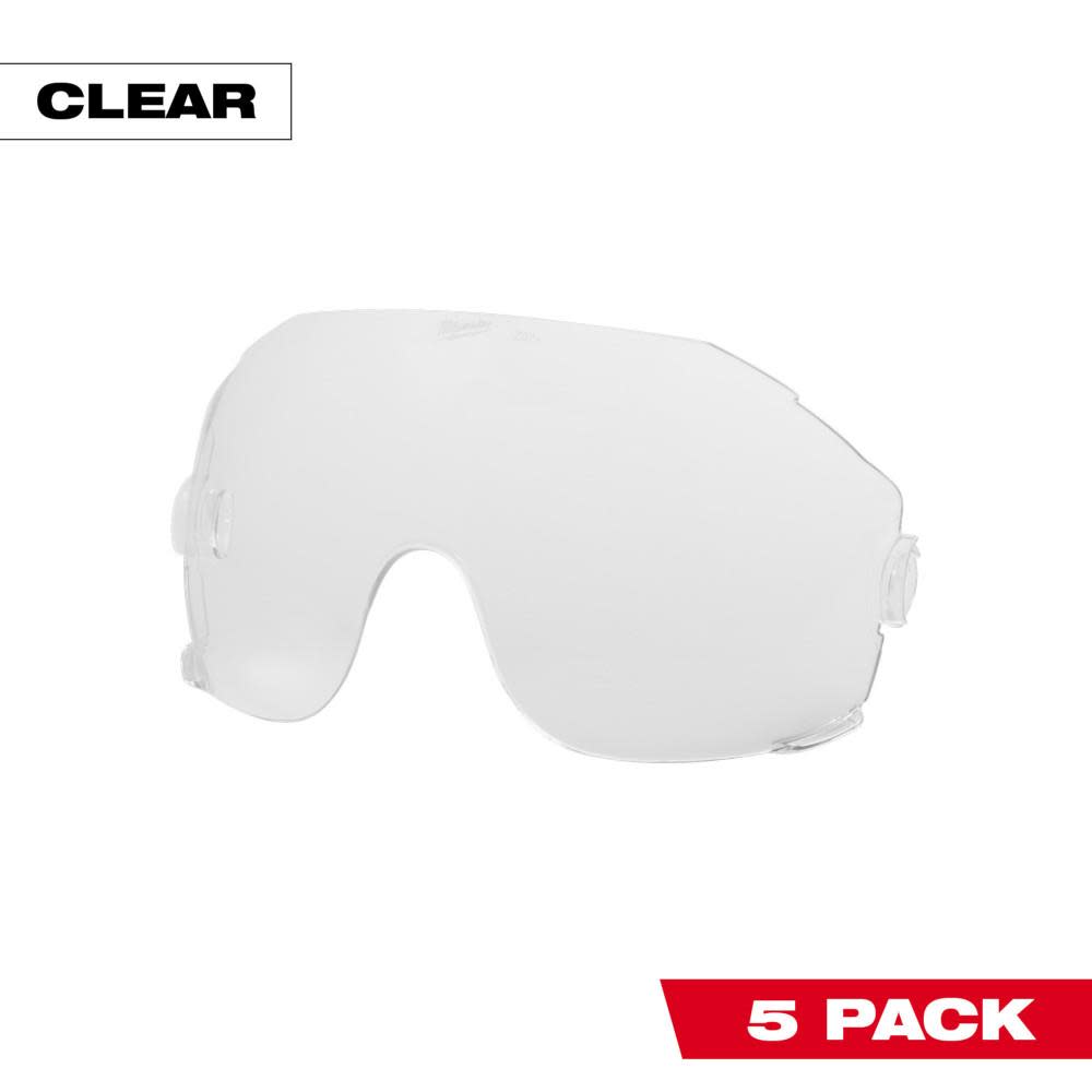 Milwaukee Clear Eye Visor Replacement Lenses 5pk - Flockneti