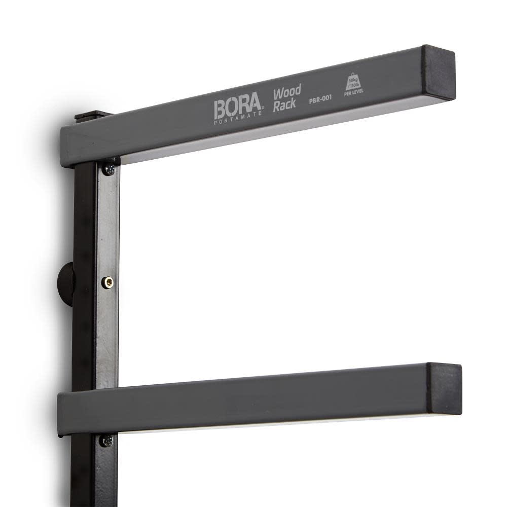 Bora Portamate Wood Rack 6 Tier Wall Mounted Gray/Black - Flockneti