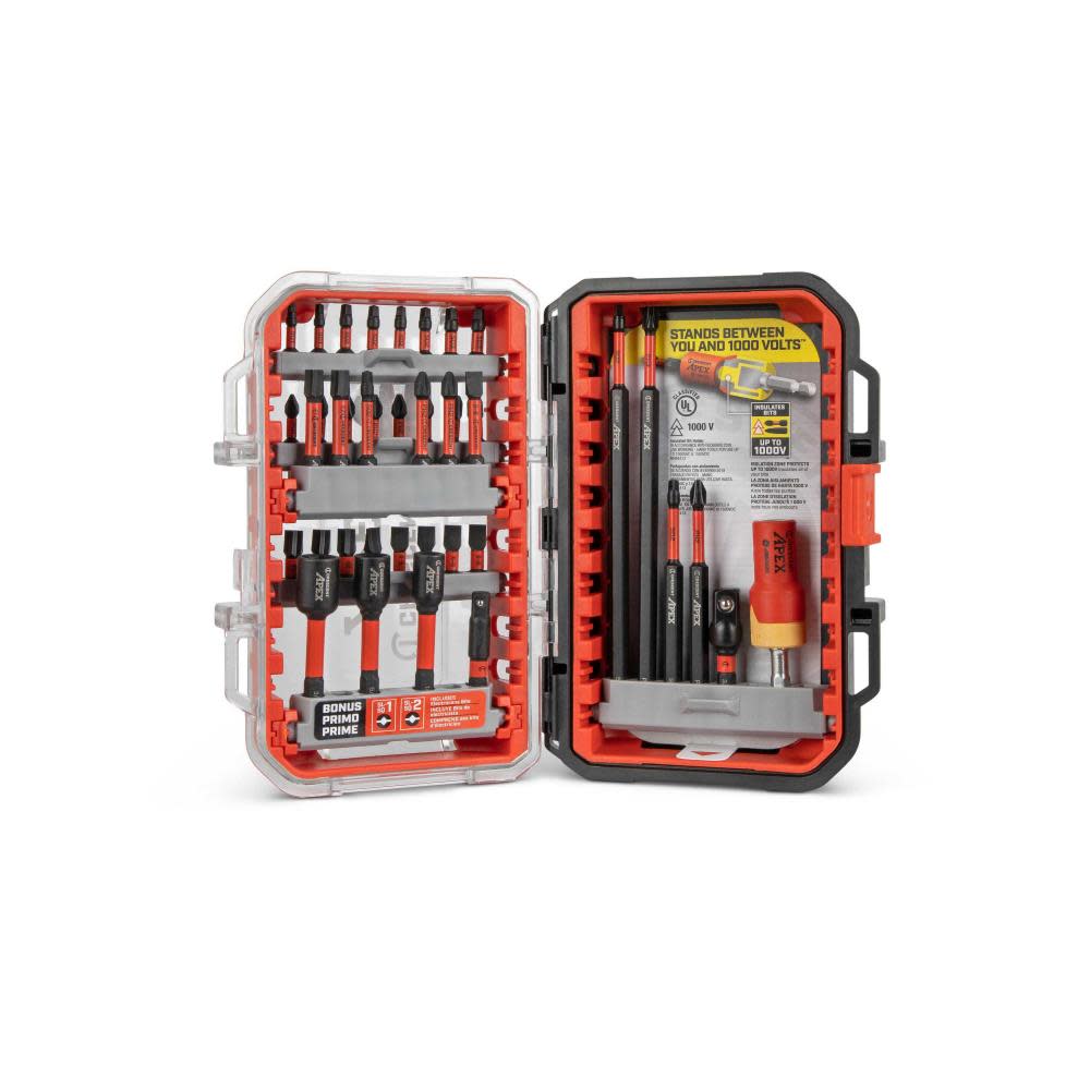 Crescent APEX eSHOK-GUARD alphaCASE Bit Set 40 Pc - Flockneti