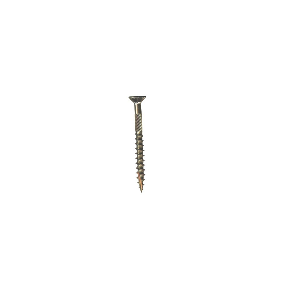 Western Builders Supply 4 In. Zinc Coated Flat Head Gold Interior Structural Wood Screw - Flockneti