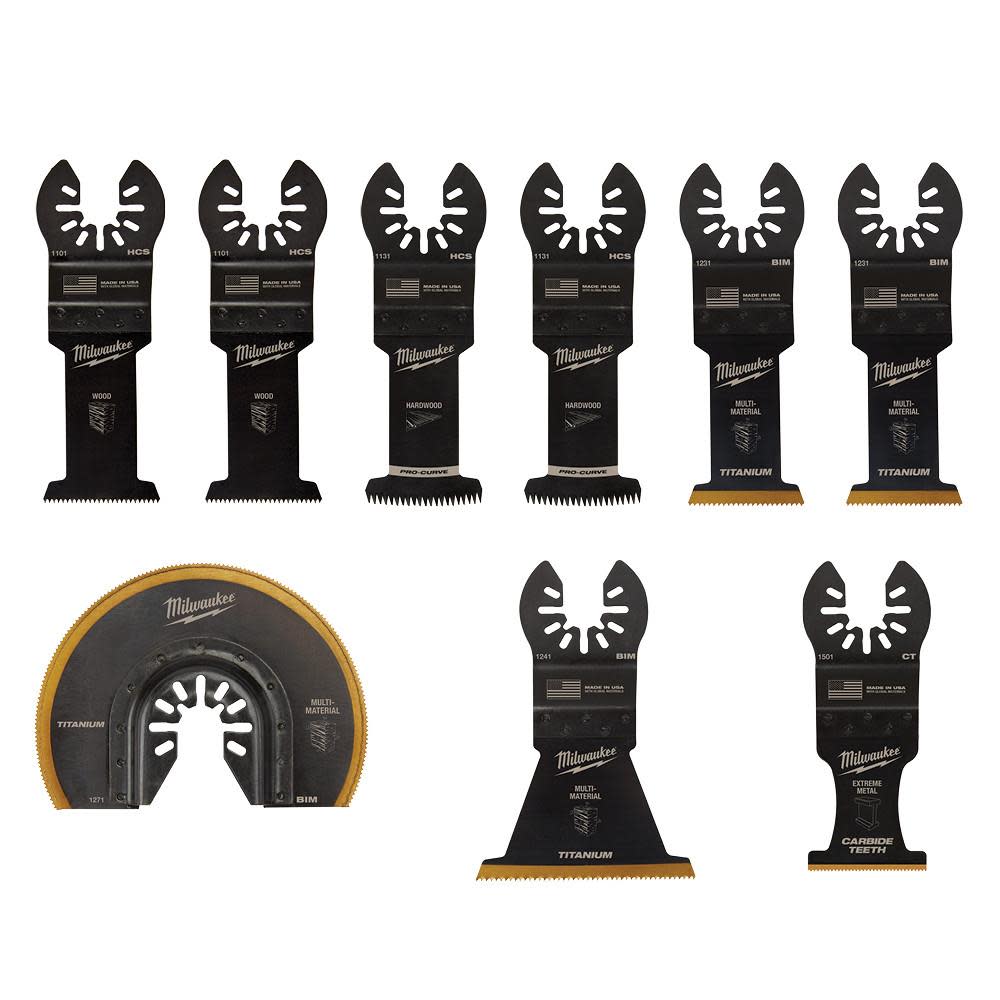 Milwaukee OPEN-LOK 9PC MULTI-TOOL BLADE KIT - Flockneti