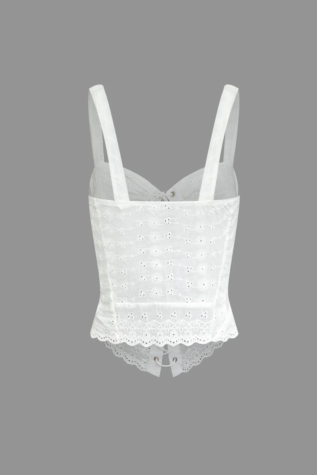 Asymmetrical Tie-Up Hollow Out Cami Top - Flockneti