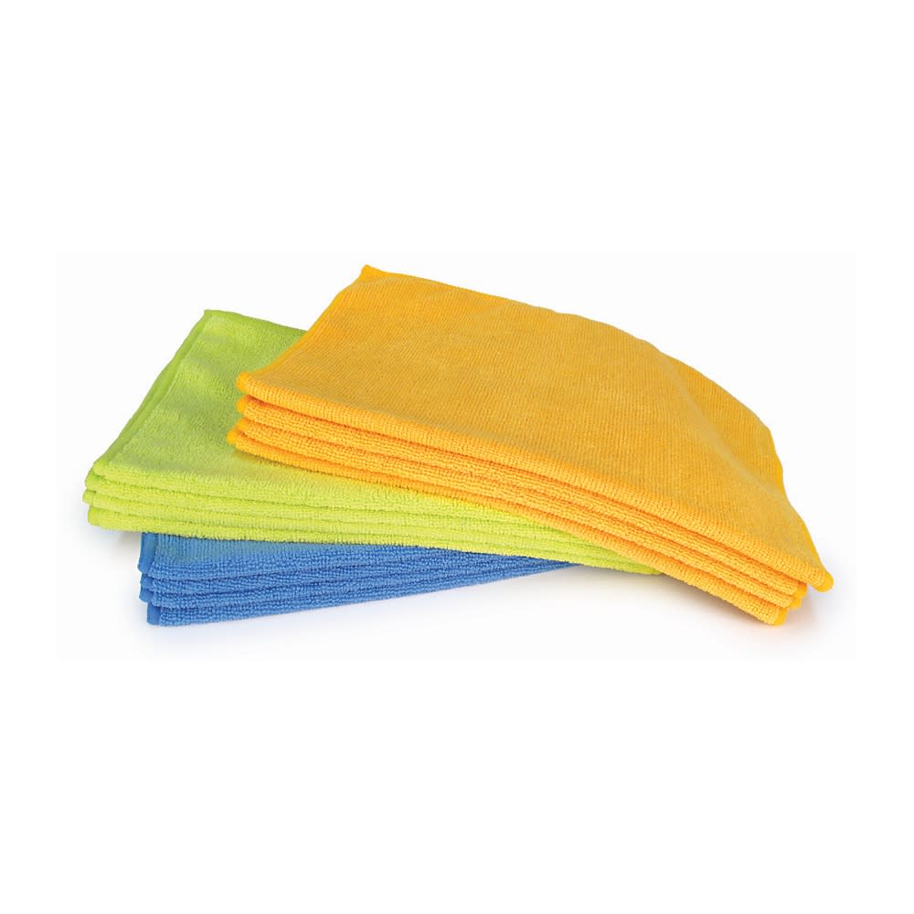 Buffalo Industries 12 x 16″ Microfiber Cleaning Cloth 12pk Bag - Flockneti