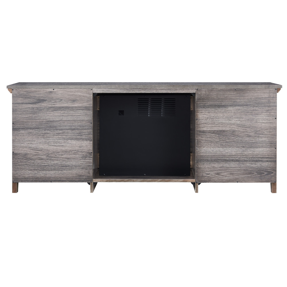 Hearthpro Media Electric Fireplace with Arch Doors - Flockneti