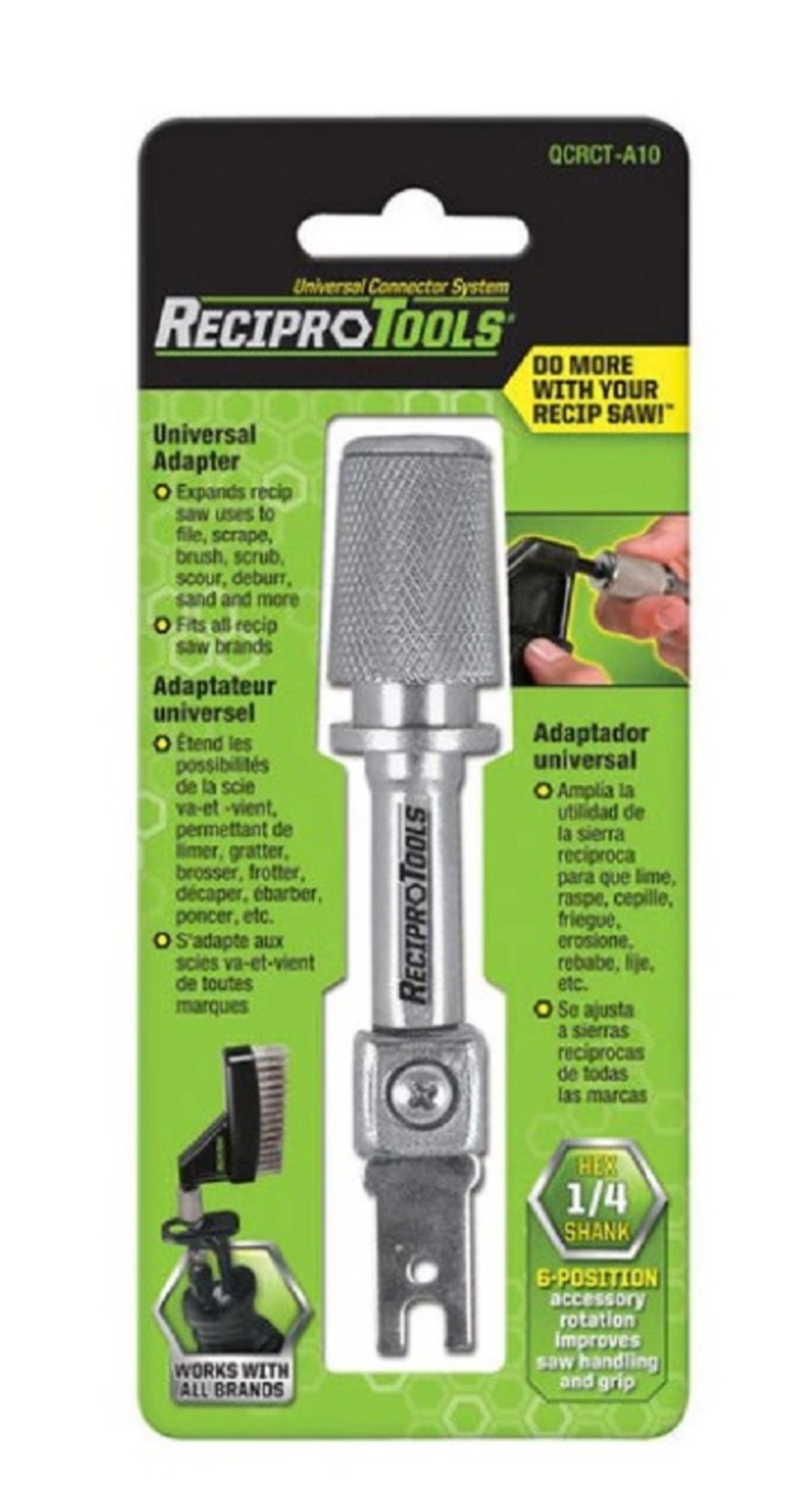 Reciprotools Recipro Universal Adapter for Reciprocating Saws - Flockneti