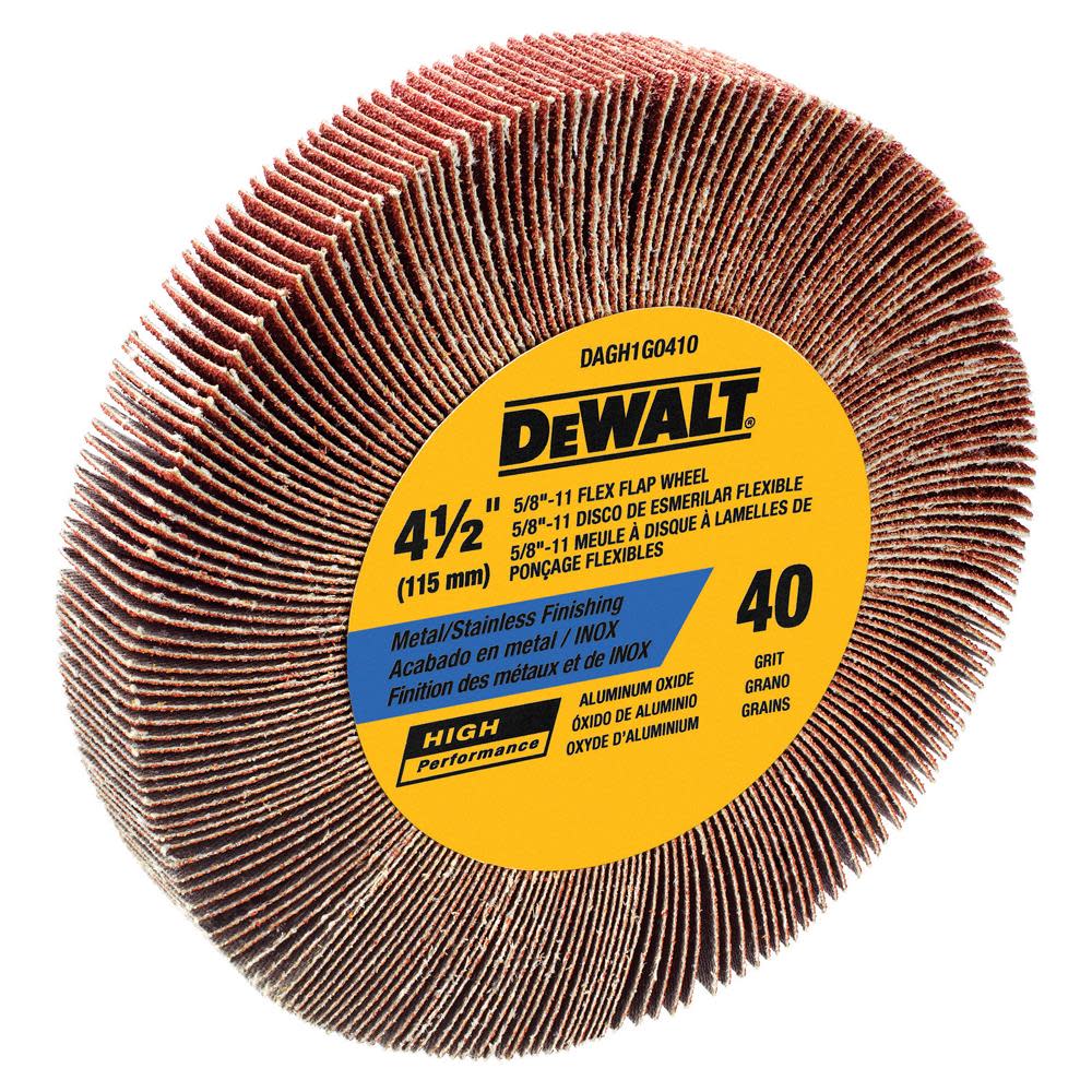 DEWALT 4-1/2 x 3/4 x 5/8 – 11 40 g Flap Wheel - Flockneti