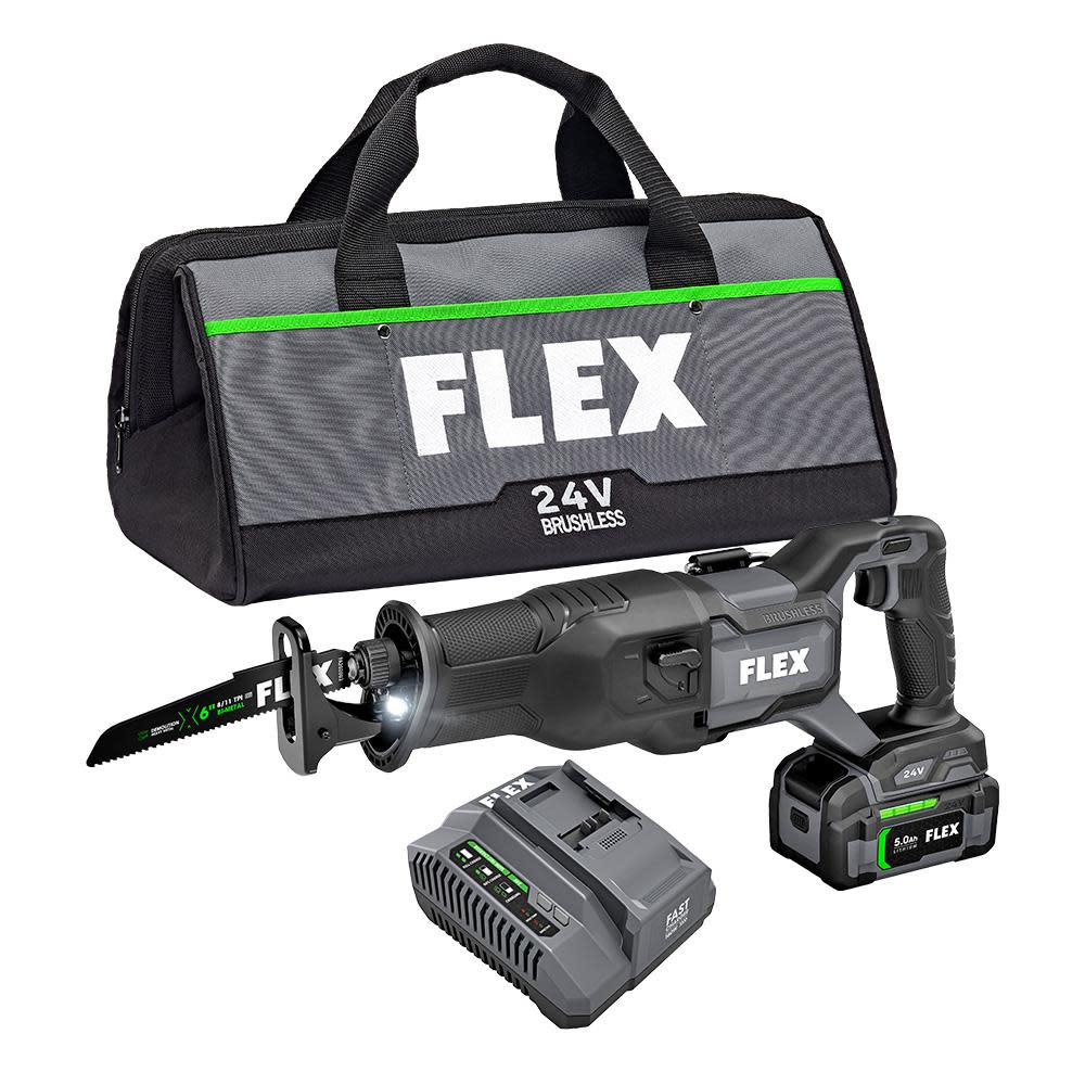 FLEX 24V Reciprocating Saw Kit - Flockneti