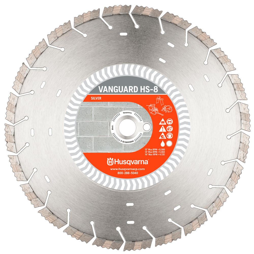 Husqvarna Vanguard HS8 14In x .125In x 1In-20mm Diamond Blade - Flockneti