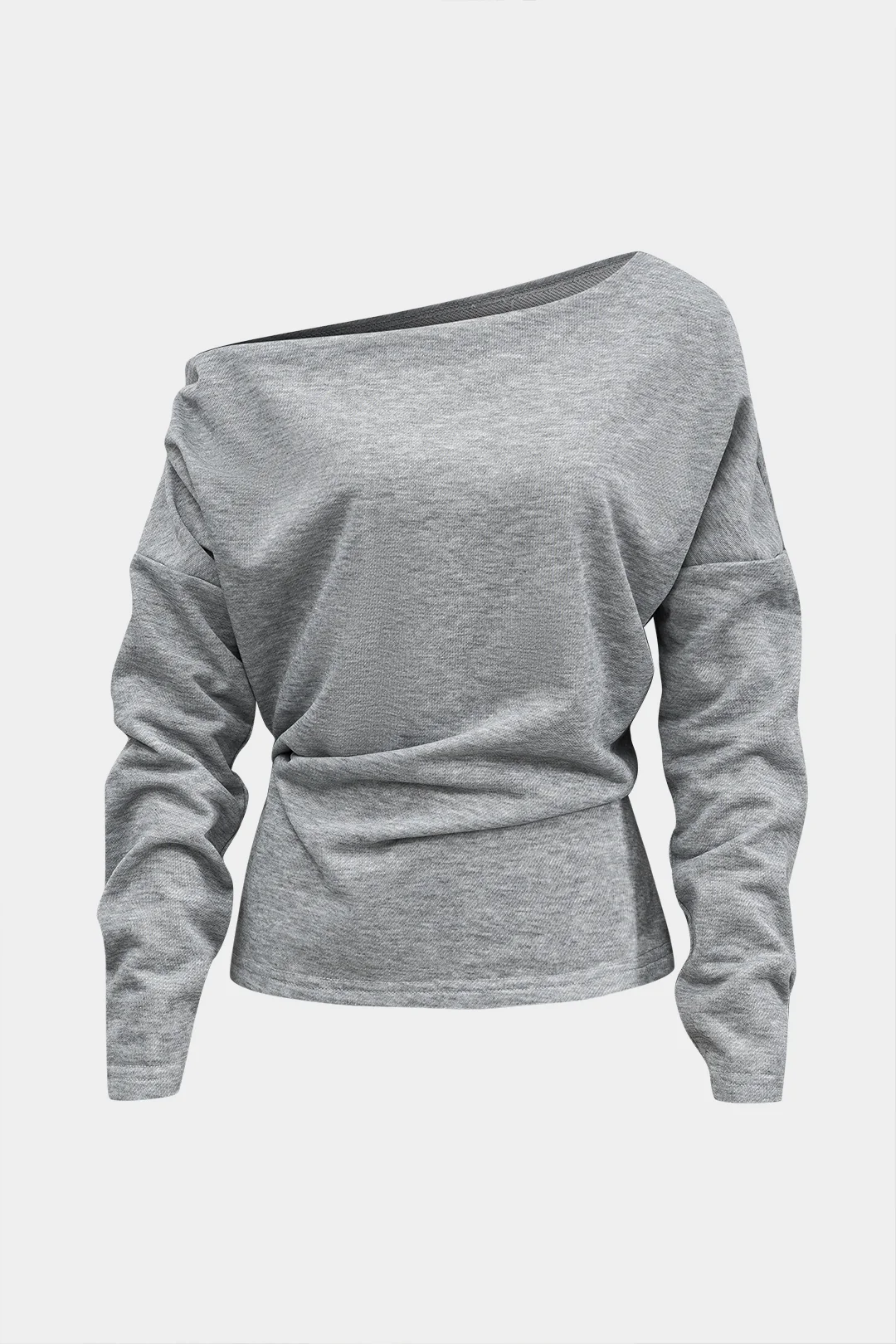 Asymmetrical Long Sleeve T-Shirt - Flockneti